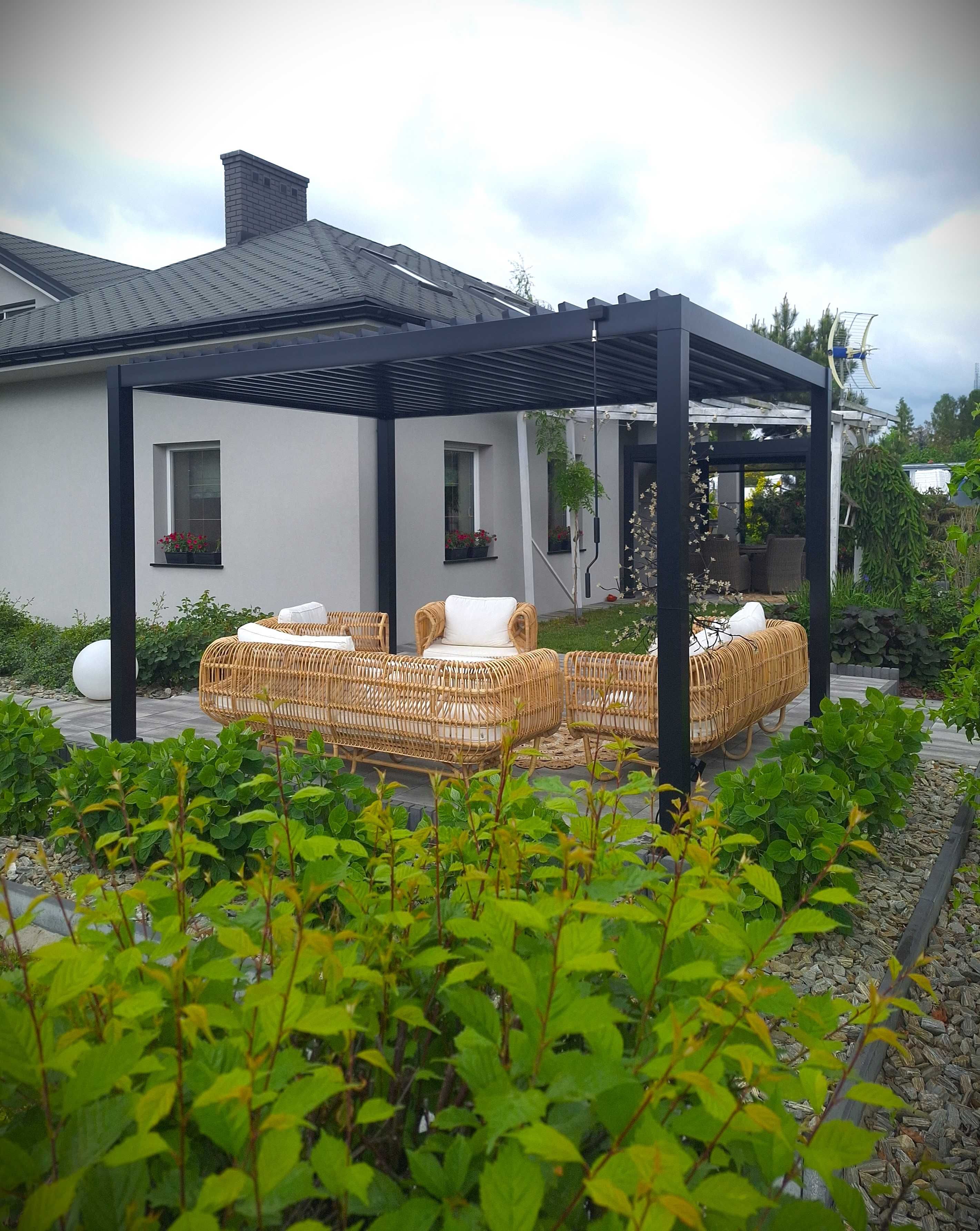 Pergola Ogrodowa Tarasowa Aluminiowa 3x3 Lamele Zadaszenie Tarasu