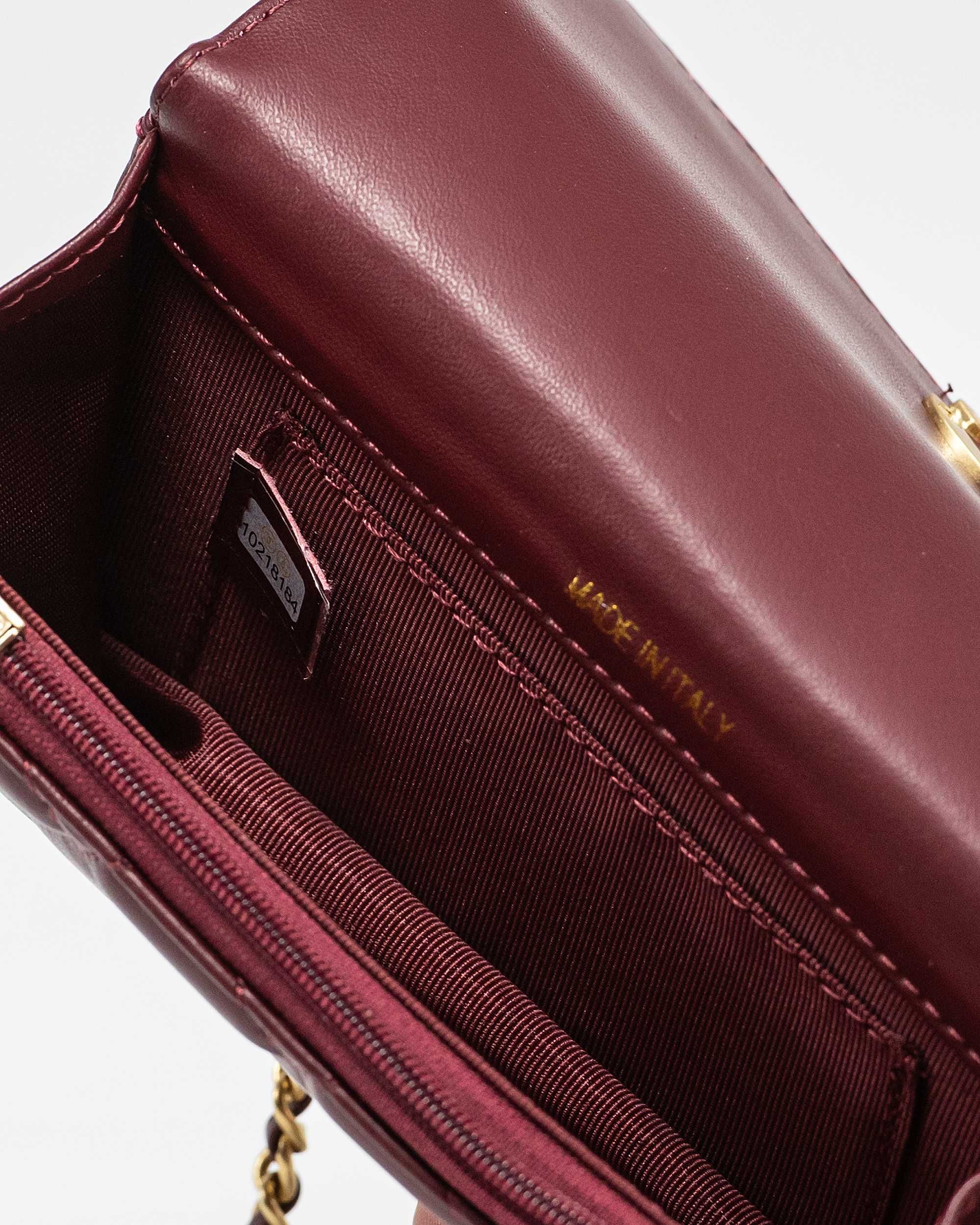 Сумка Chanel Classic Mini Flap Bordo LUXE
