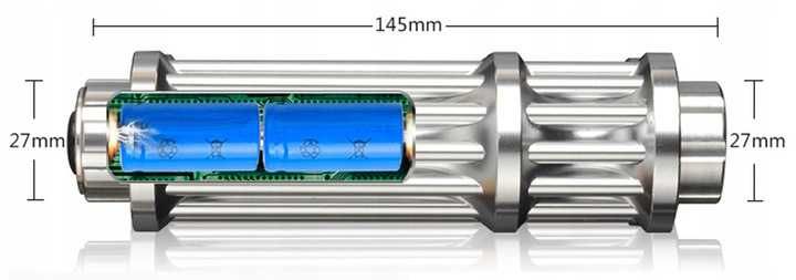 Wskaźnik Laserowy Niebieski Laser Przepala Wypala Mega Moc 5000MW