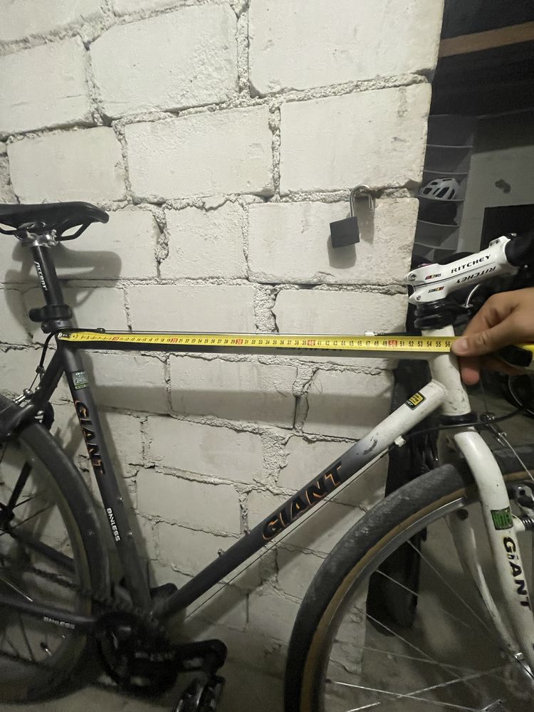 Rower gravel retro L giant avant stalowy cro-mo