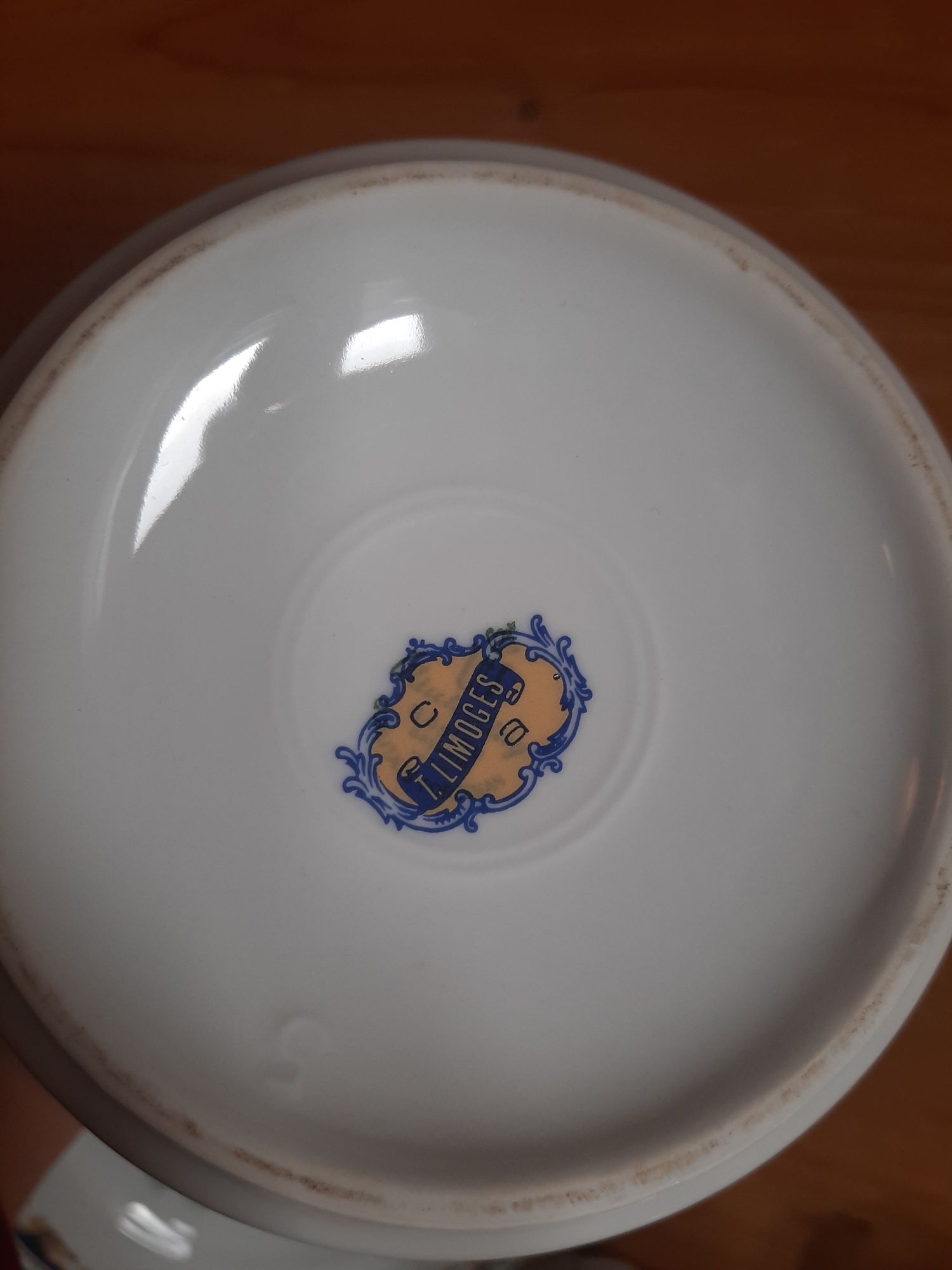 Conjunto Bule e Prato T. Limoges - Como Novo