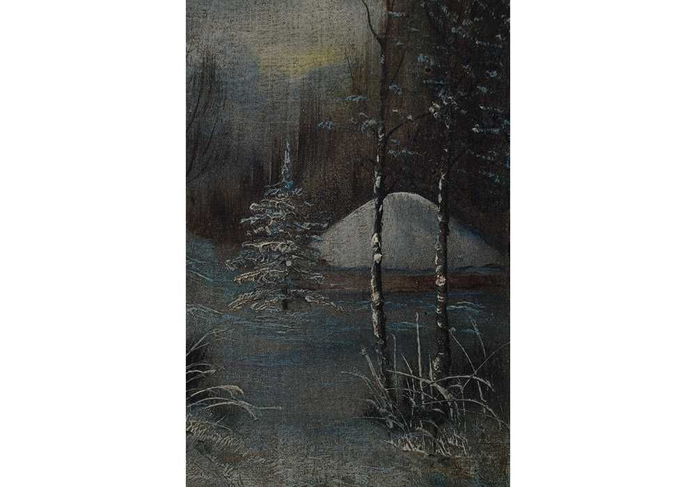 ХІХв. Маковский Александр Владимирович (1869-1924) Зима в лесу Х/масло