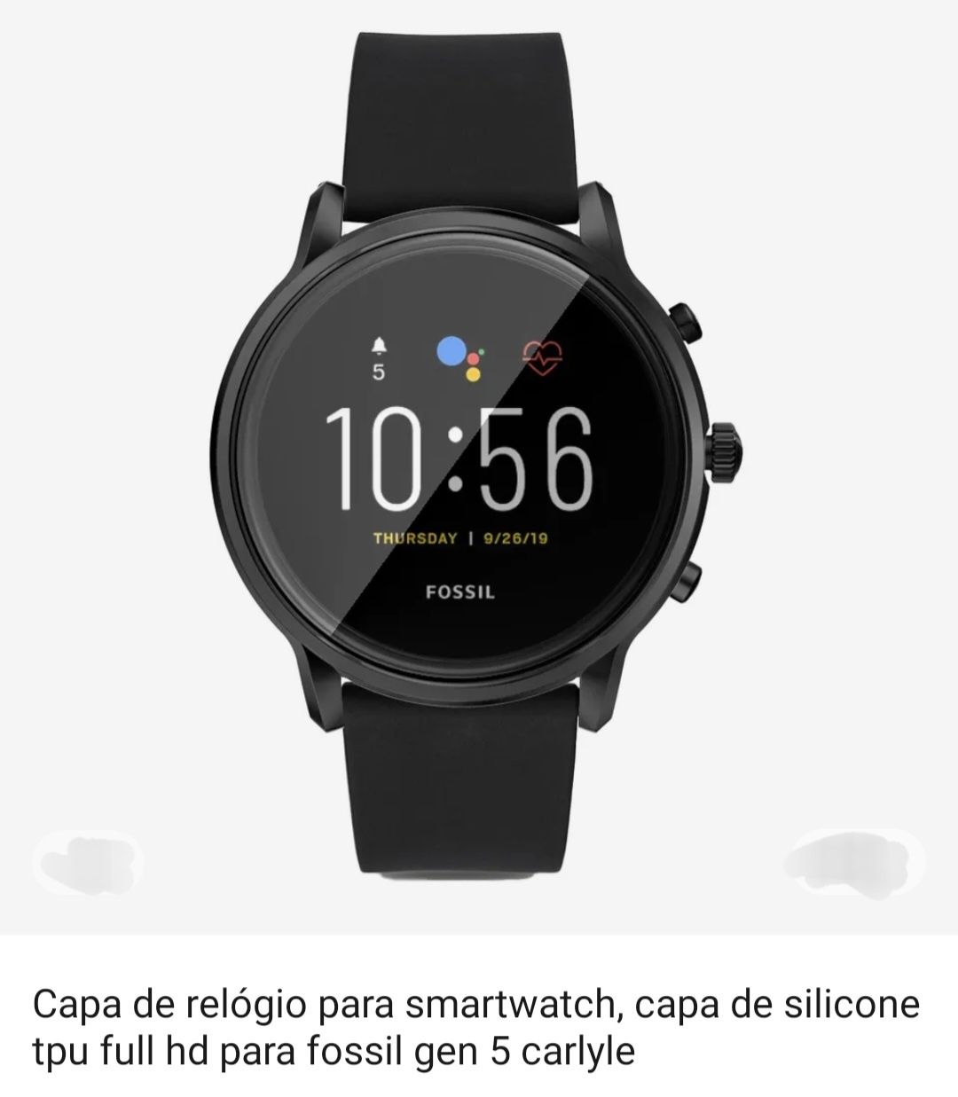 Smartwatch Fóssil Ger 5 Carlyle capa transparente