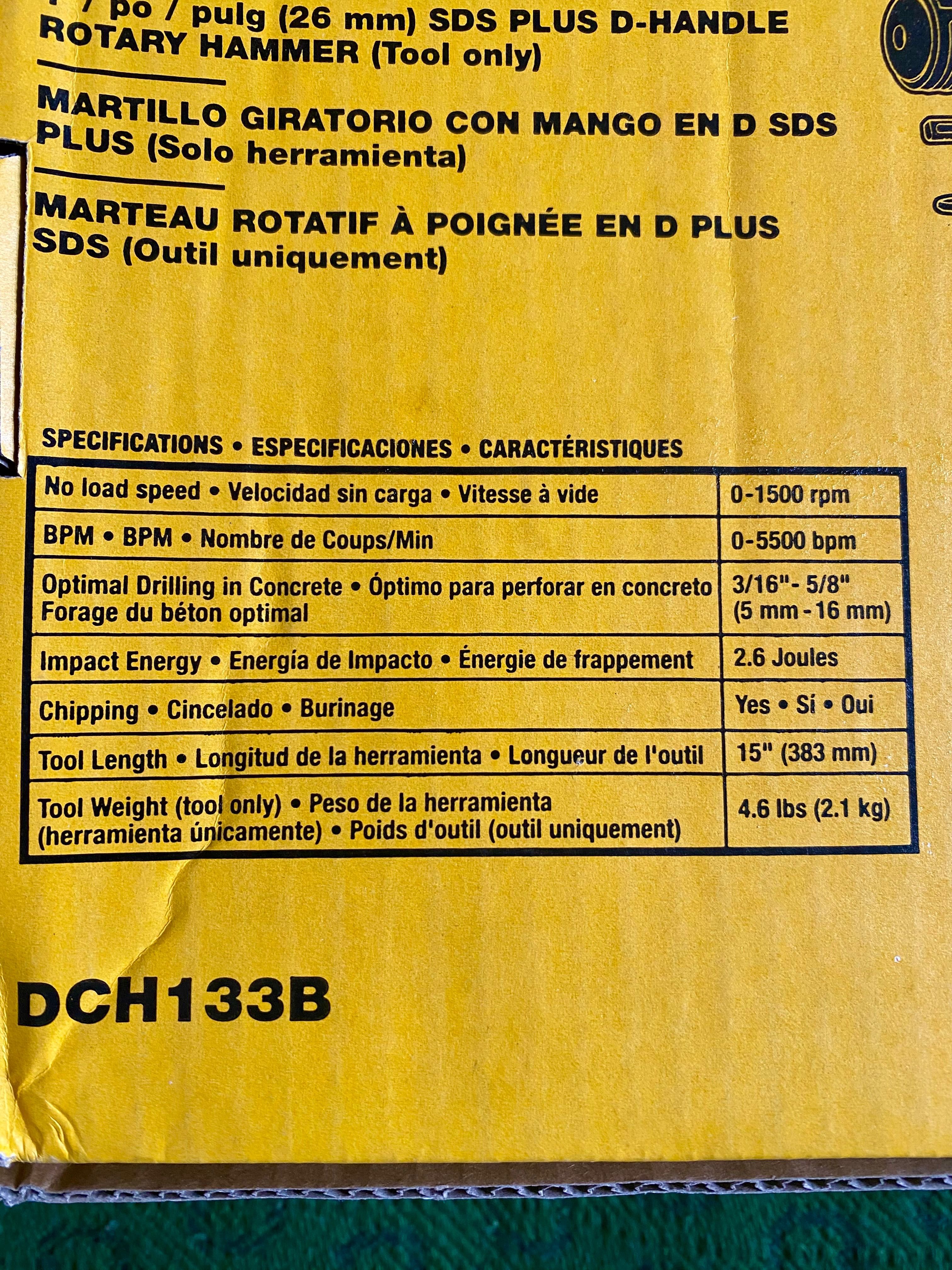Перфоратор Dewalt dch133