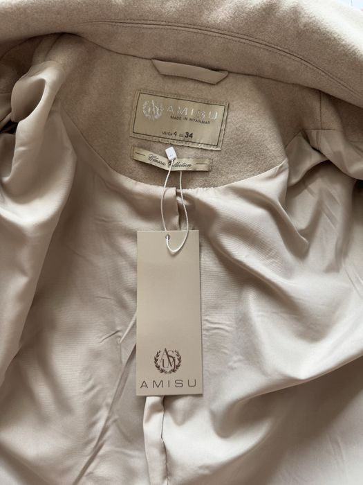 Нове Пальто New Yorker молочного , бежевого кольору xs/s 34