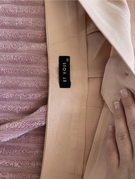 Пудрові штани бавовняні брюки