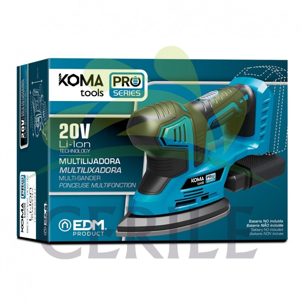 LIXADORA TIPO MOUSE 20V (SEM BATERIA E CARREGADOR) BATERIA KOMA TOOLS