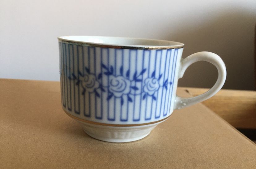 filiżanka Ćmielów Ada niebieska róża