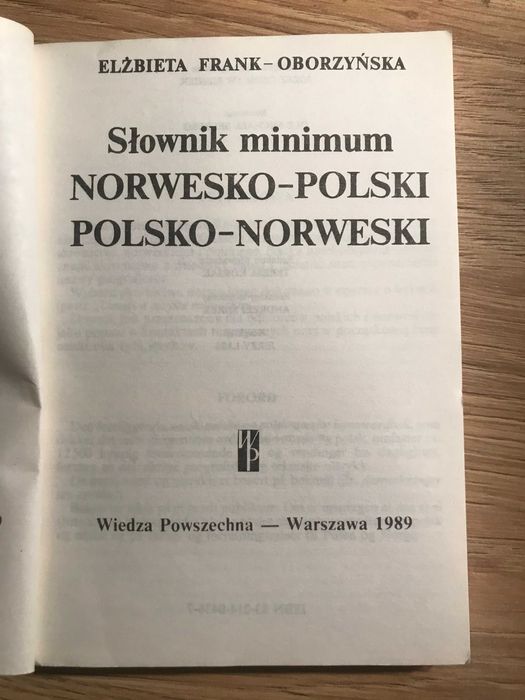Słownik minimum norwesko-polski polsko-norweski
