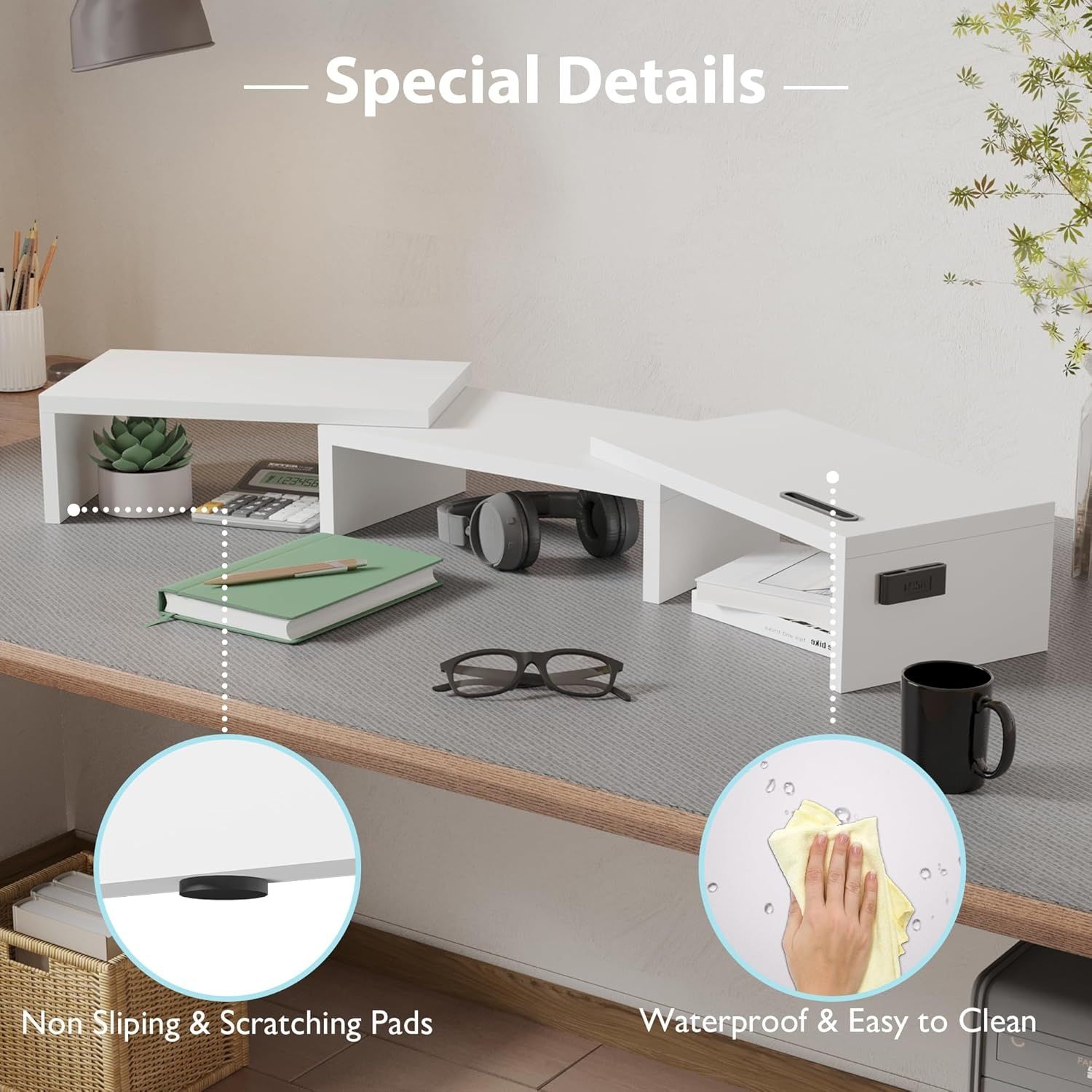 Podstawka pod 2 monitory BONTEC MTR-S3-WH BIAŁY