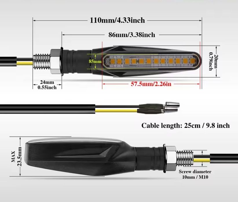 Поворотник на мотоцикл
