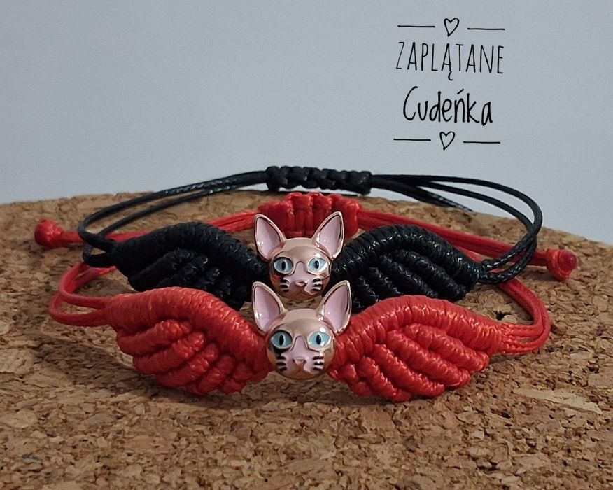 Bransoletka charms sfinks skrzydła han made