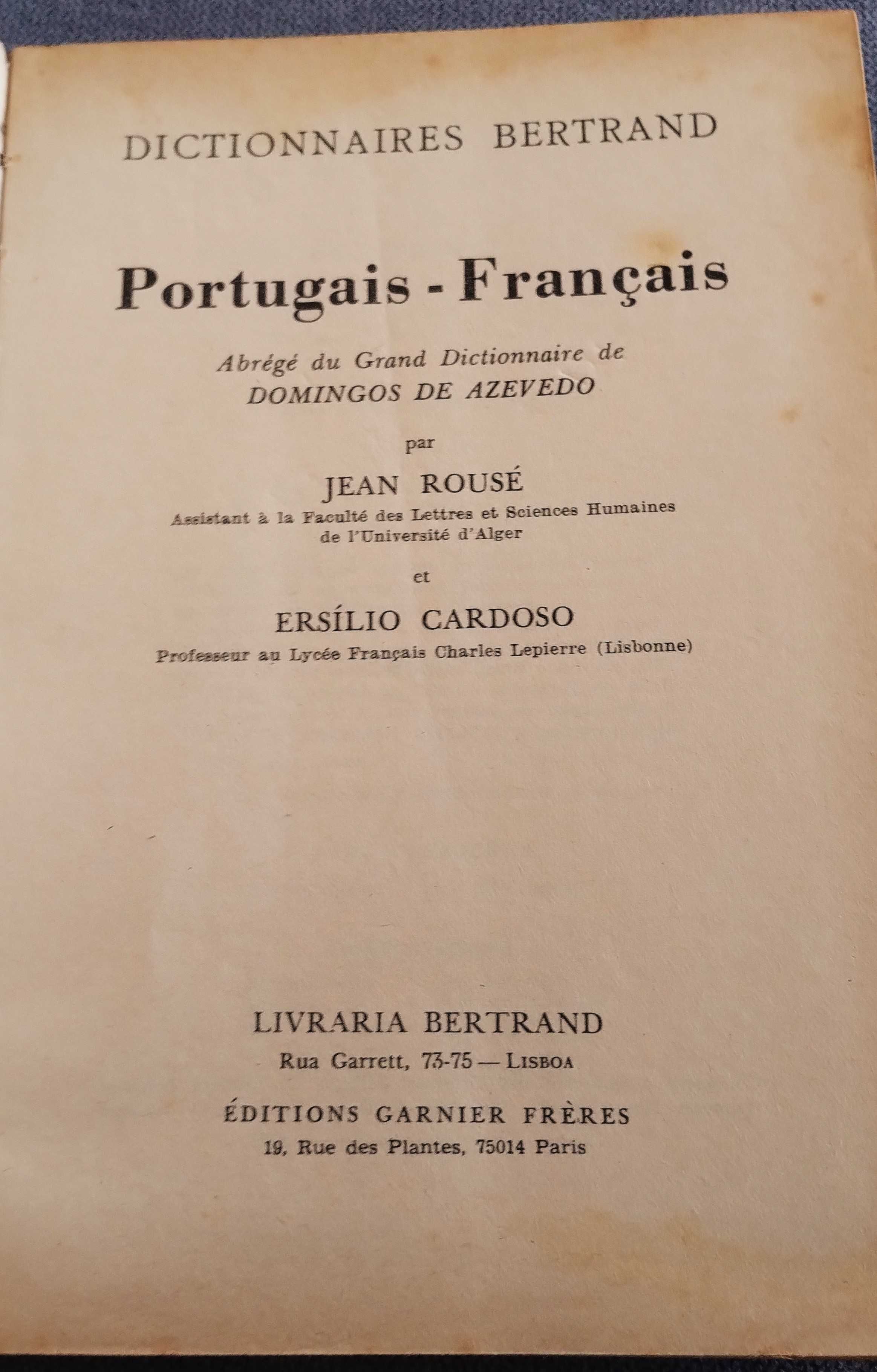 Dicionário Grande Português - Francês Bertrand