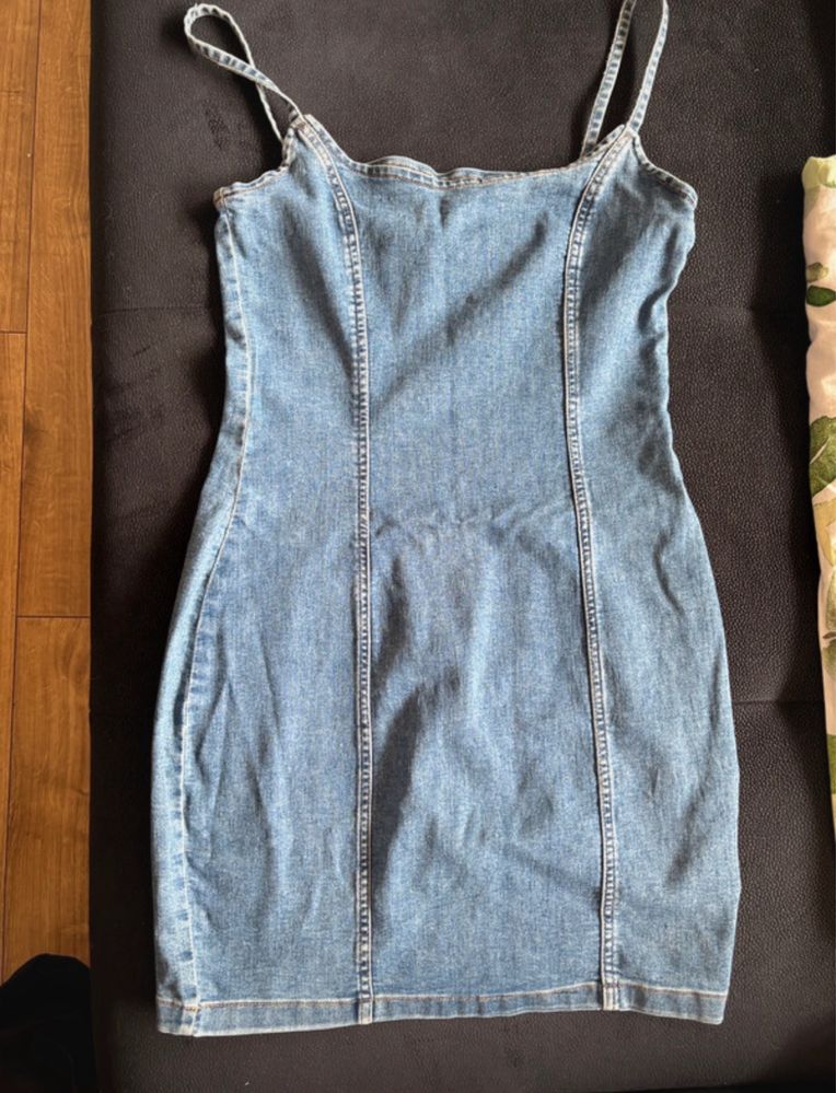 Jeansowa sukienka midi z H&M