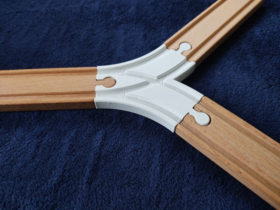 Єлемент "Розвилка V 2" для дерев'яної залізниці (Brio, Playtive, Ikea)