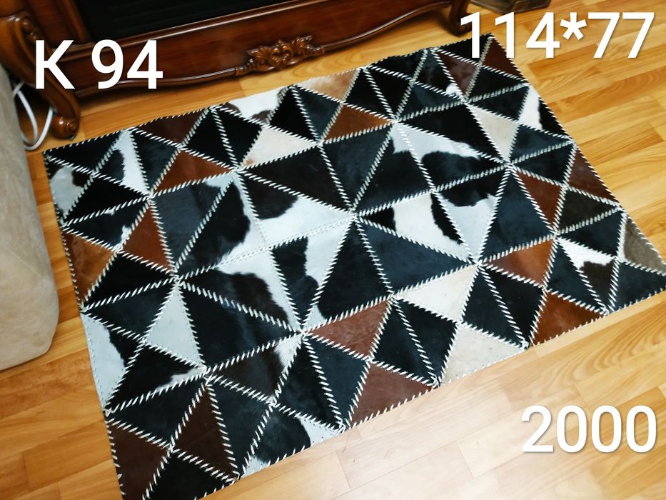 Кожаный ковёр ручной работы