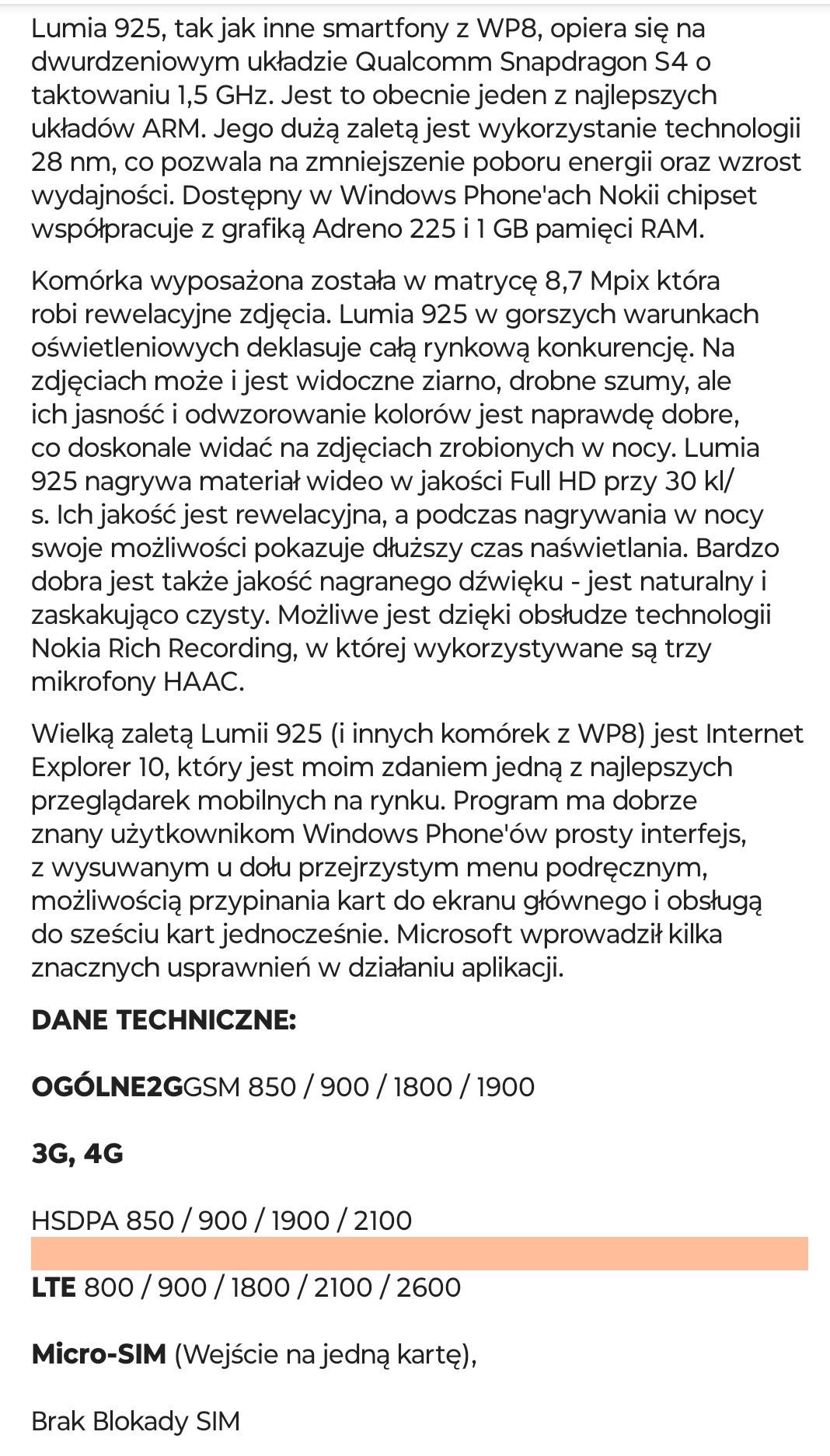 Nokia lumia 925 Microsoft