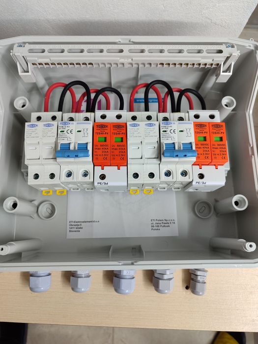 Сонячний щиток 2 поля  PV  для сонячних панелей для Deye 5/6/8