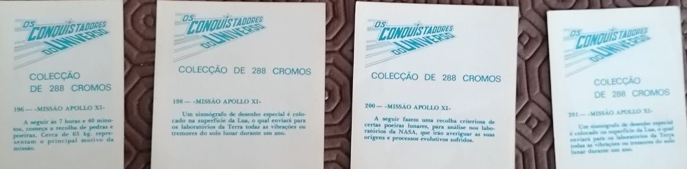 Cromos “Os Conquistadores do Universo” 1982 e cartas SPACIX