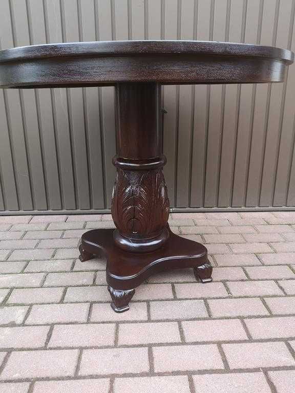 Stół Okrągły 95 Dębowy Stary Antyk Po Renowacji.
