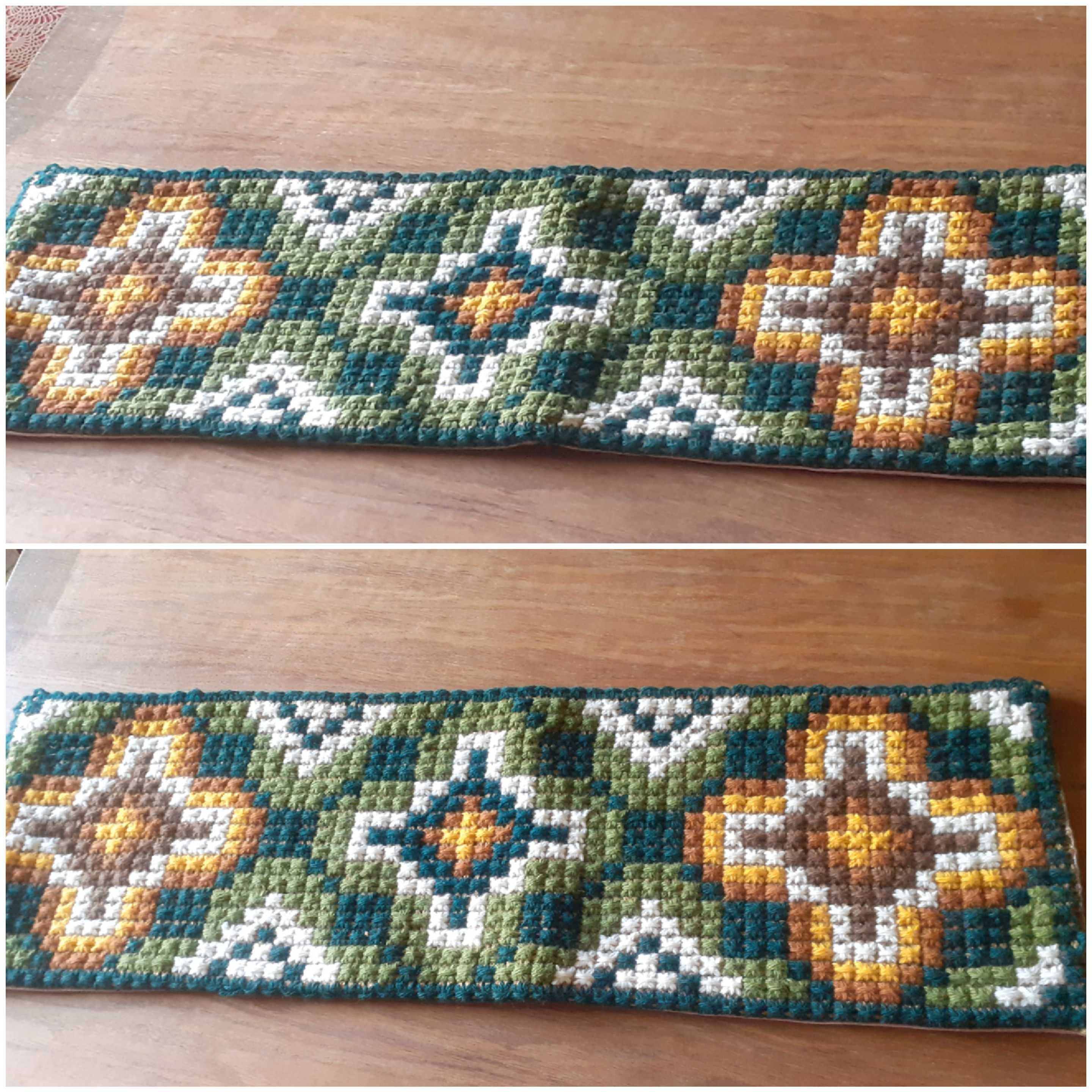Kilim w stylu retro haftowany