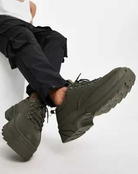 Черевики чоловічі зі штучної замші  asos на масивній підошві 25,0 см