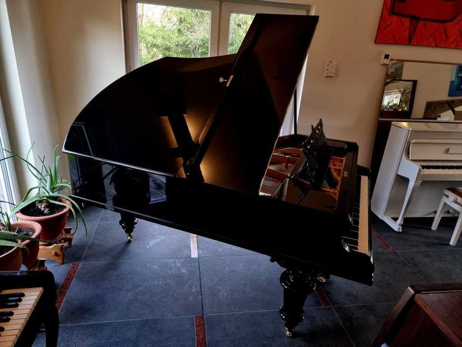 Fortepian C. BECHSTEIN dł. 200cm 1894r piękny CZARNY POŁYSK