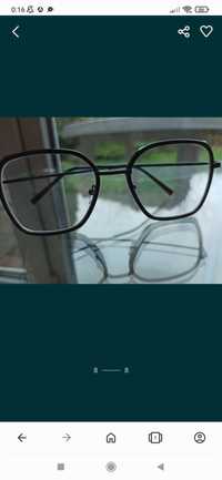 Kwadratowe okulary czarny oprawki minus 2