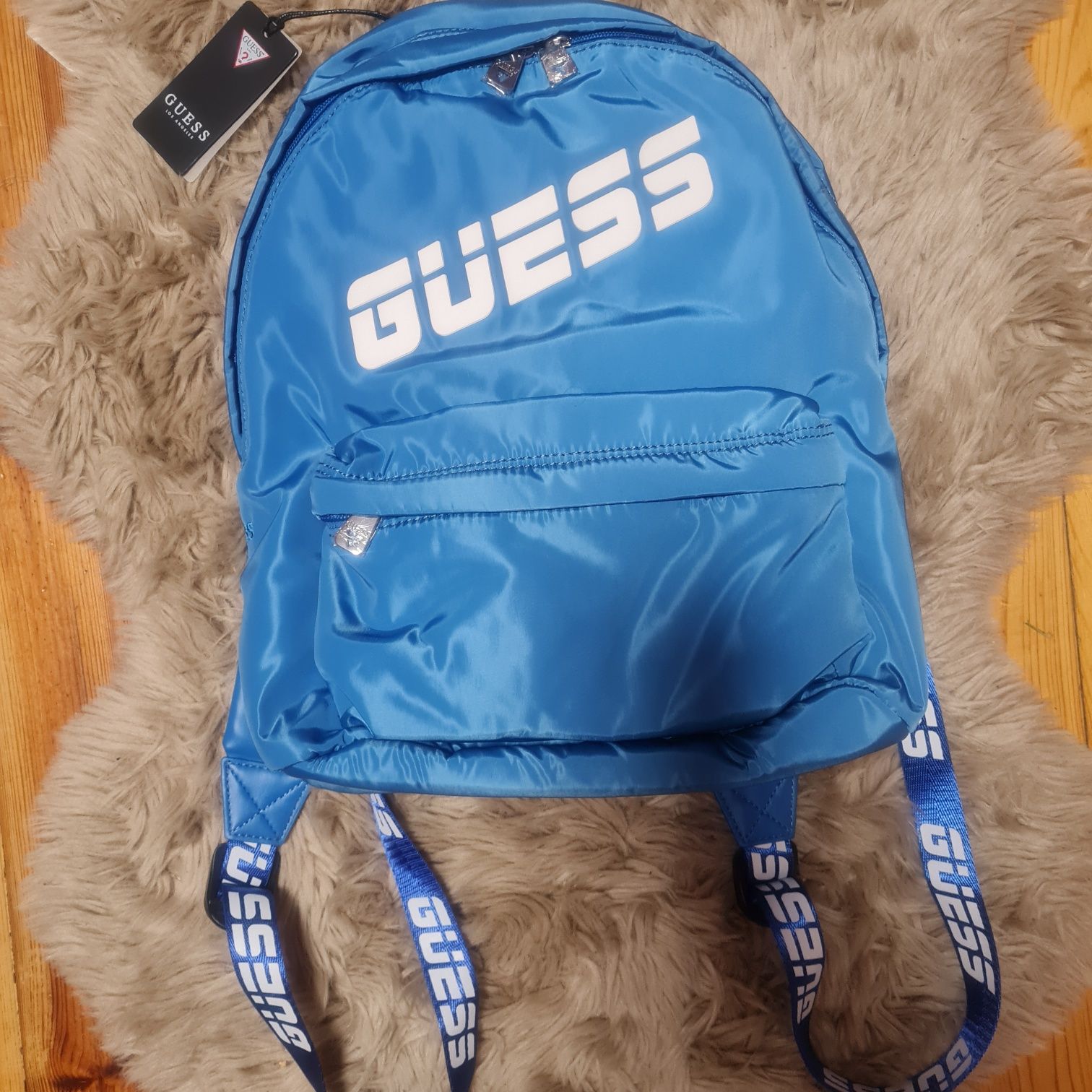 Guess plecak niebieski duży nowy z metką kupiony na zalando backpack