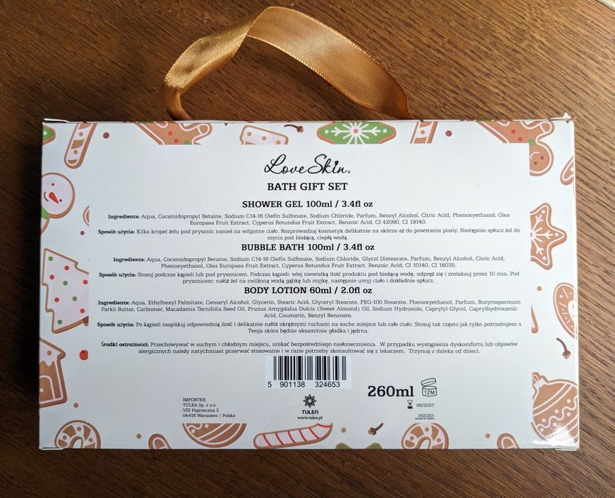 Kosmetyki do kąpieli Love Skin - zestaw prezentowy