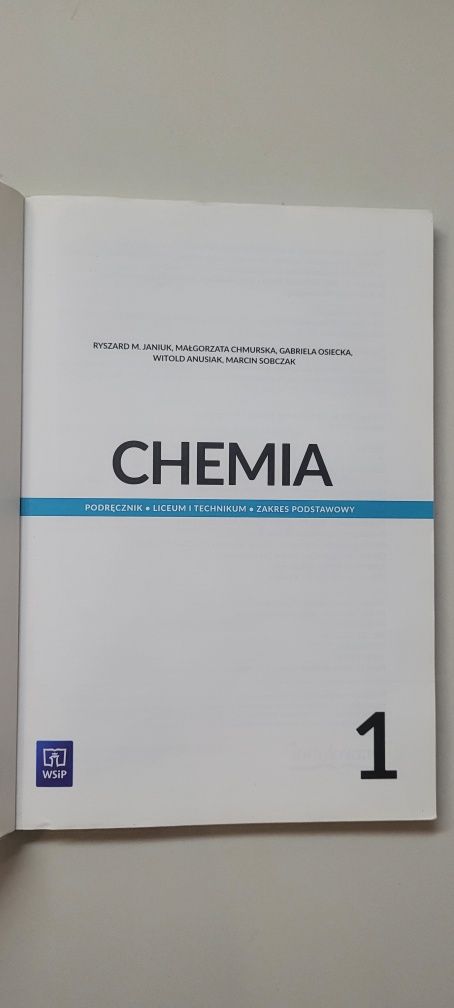 Chemia 1 Podręcznik WSiP