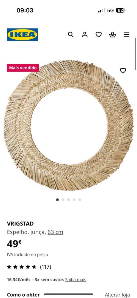 Espelho ikea como novo