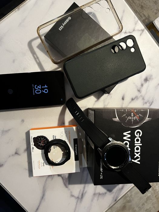 samsung galaxy s23 256gb , etui , zegarek watch 46lte