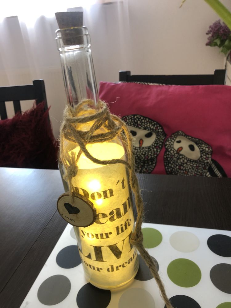 Świecąca butelka /lampka