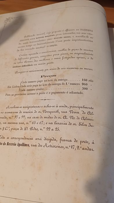 Partituras de Piano Forte e Piano Século 19