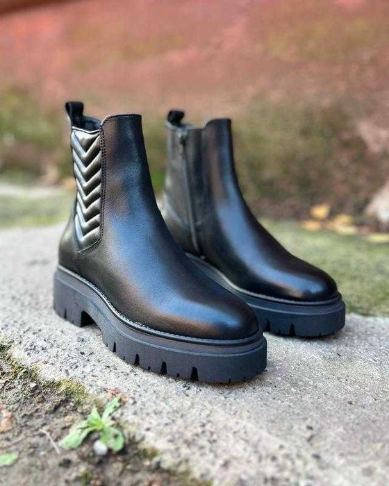 Комфортні шкіряні черевики «челсі» tamaris /німеччина/