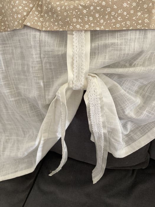 Zasłonka wiązana shabby chic prowansja vintage 140x122 cm