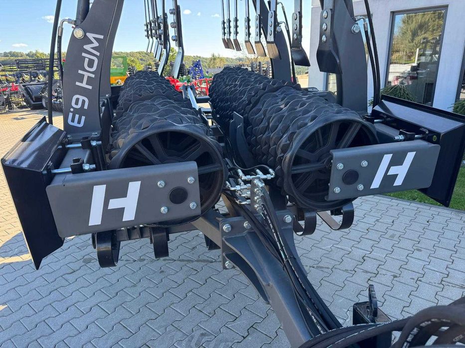 Wały posiewne Helagro 6,3 m / 530 mm + włóka hydrauliczna