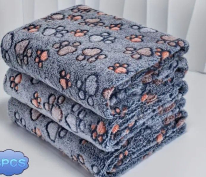 Флисовый плед, подстилка для собак и котов