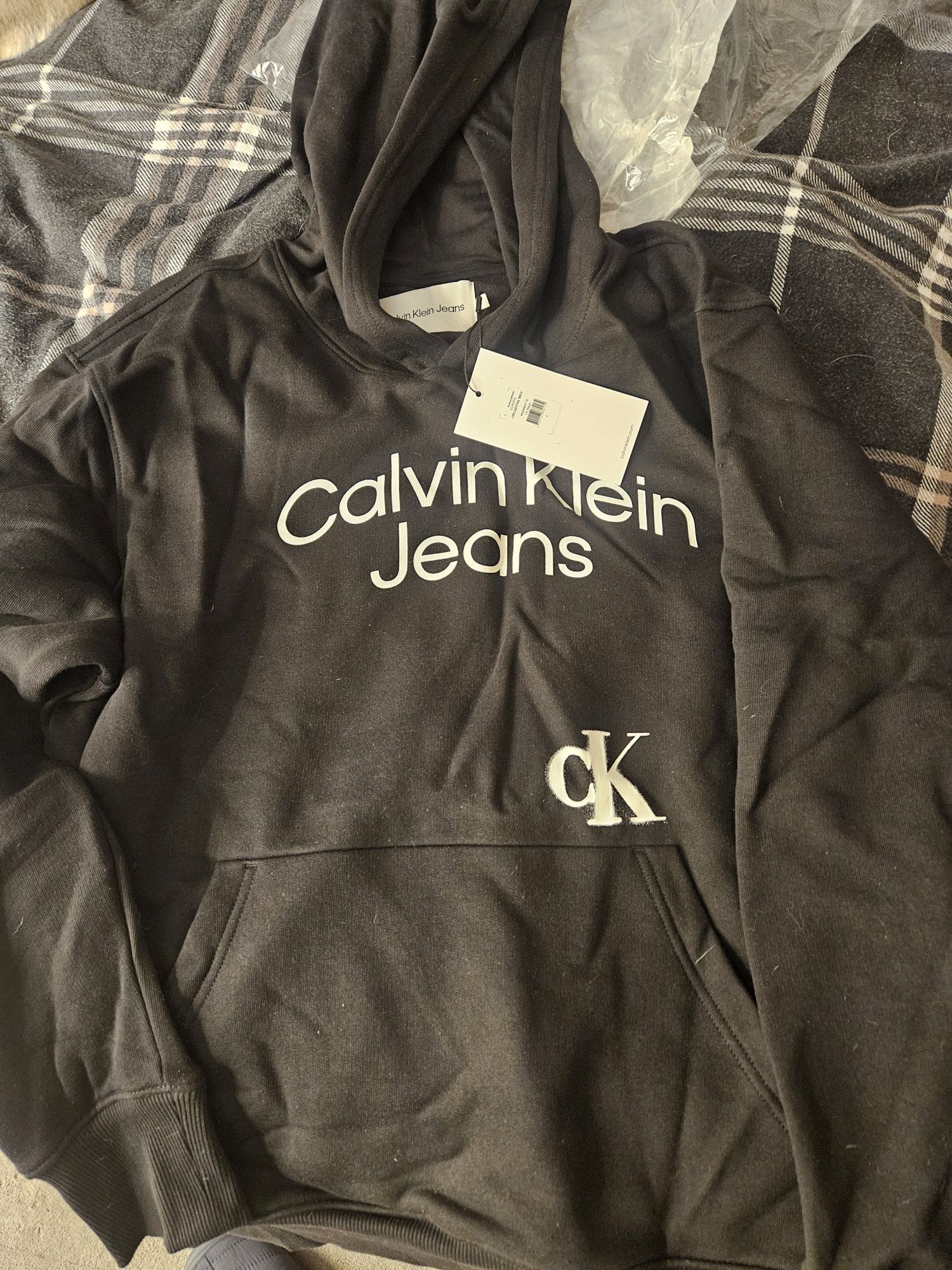 Nowa oryginalna męska bluza z kapturem Calvin Klein Jeans rozmiar L