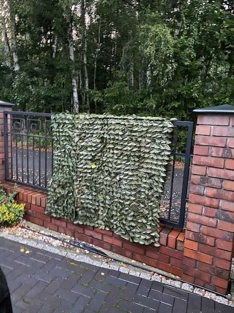 Osłona balkonu płotu - ściana ze sztucznych liści