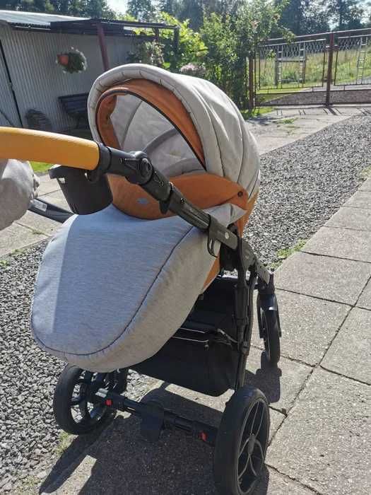 Wózek dziecięcy BabyMerc 2  - 2w1 gondola + spacerówka