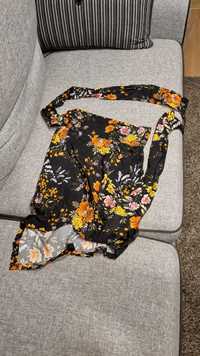Laurella spódnica spódniczka zakładana z wiązaniem w kwiaty XS S