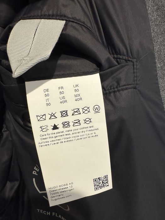 Casaco Hugo Boss Regular Fit Acolchoado em mistura de Lã Stretch