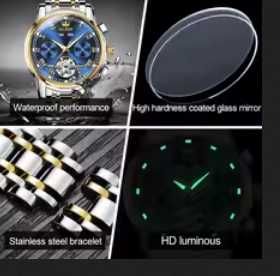 Męski zegarek mechaniczny,automatyczny OLEVS nr.6607 nowy.