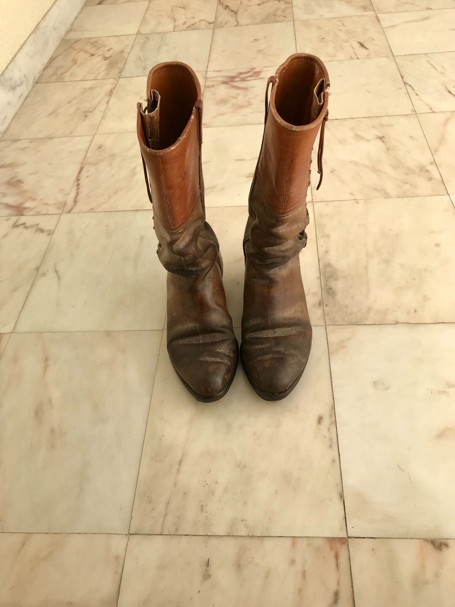 Botas em pele de vitela - baixa de preço