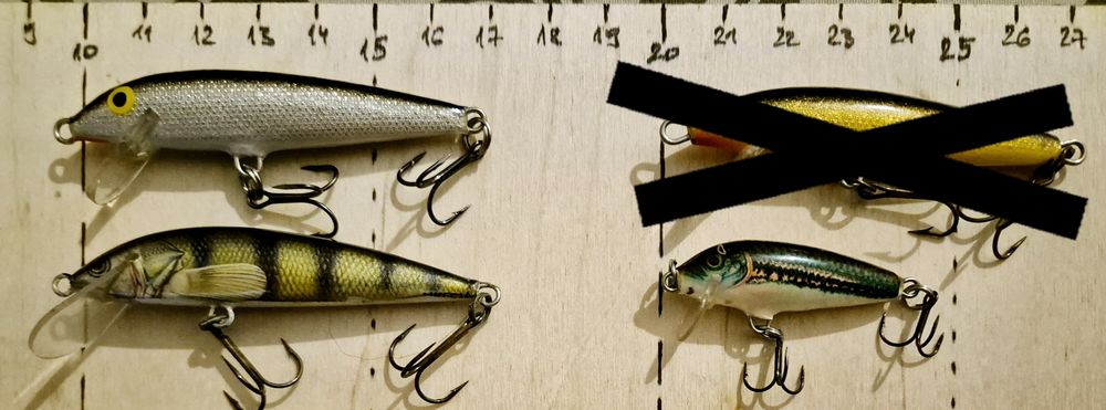 Z241 - zestaw 3 woblerów - Rapala, rękodzieło - nowe / używ bdb