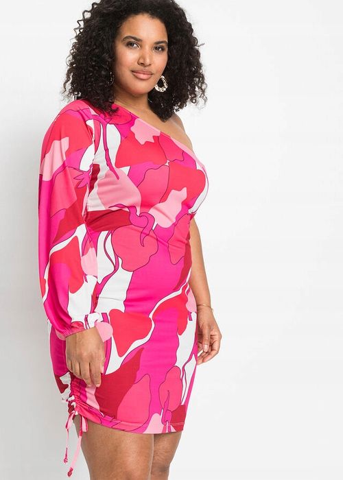 B.P.C sukienka na jedno ramię różowa ^40/42