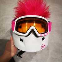 Kask Rossignol, gogle, pompon