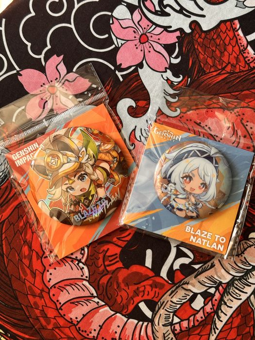Genshin Impact Kachina + Mualani przypinki
